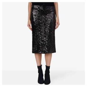 NEW ASTRID sequin midi skirt in black